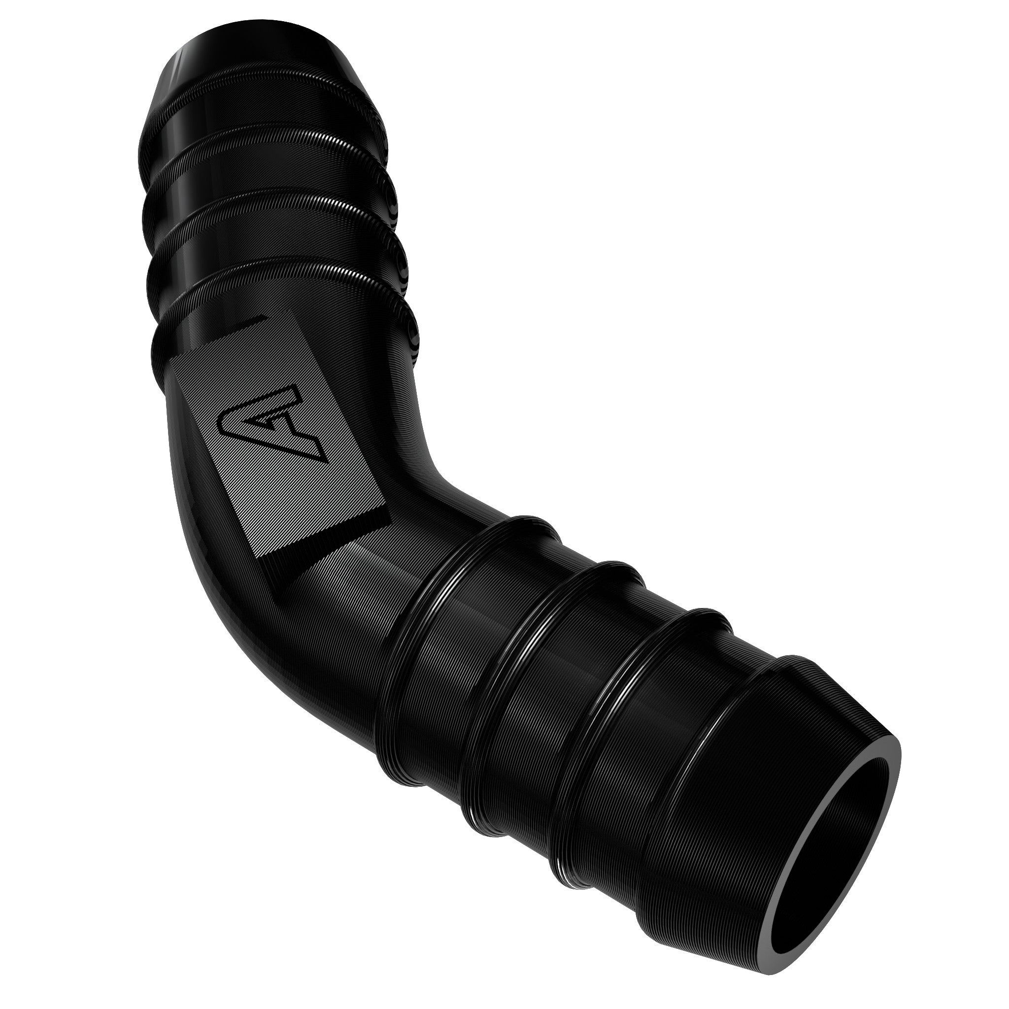 3" ID 45-Degree Silicone Elbow Hose – 4-Ply Reinforced, Black, LTI