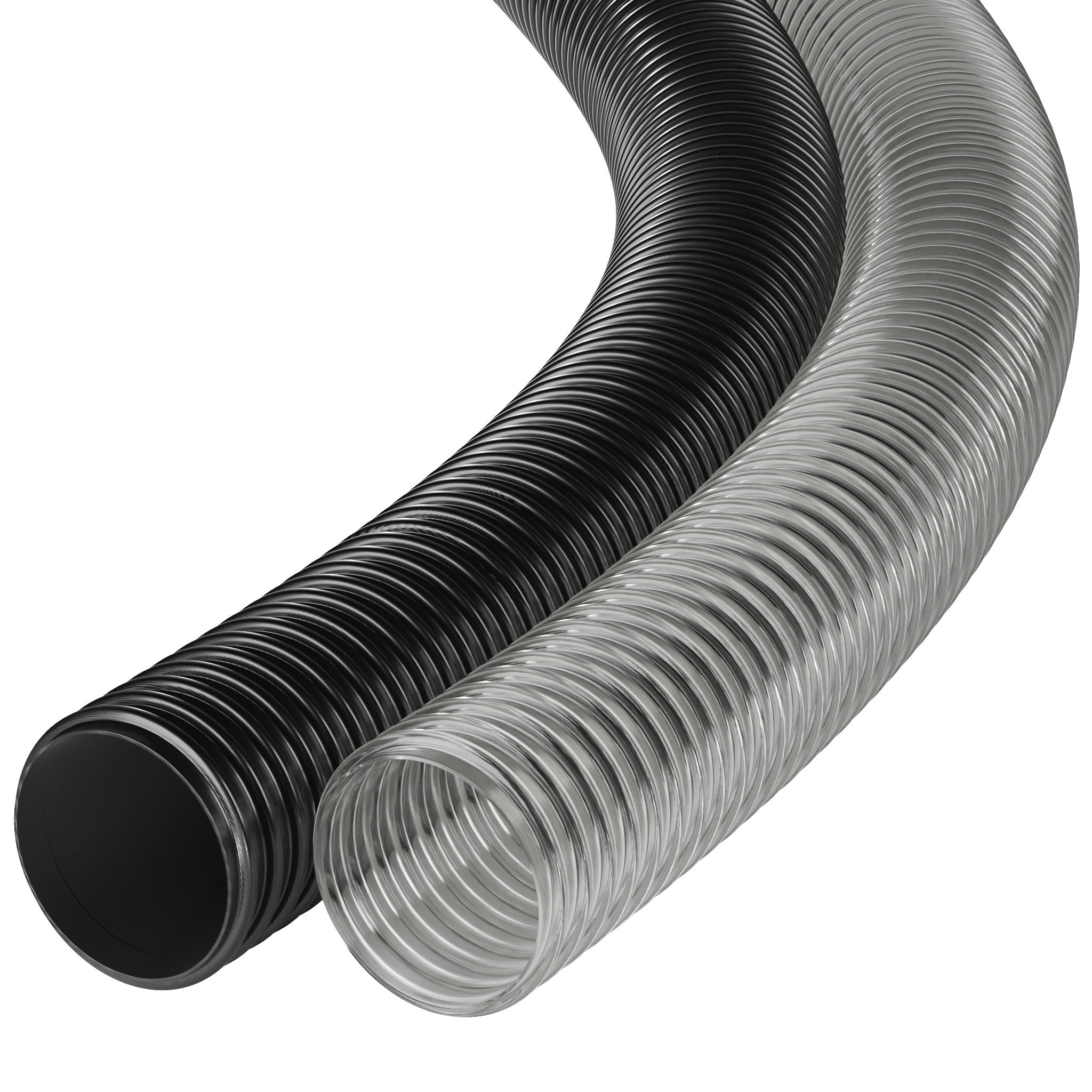 Clear Corrugated PVC Reinforced Ducting