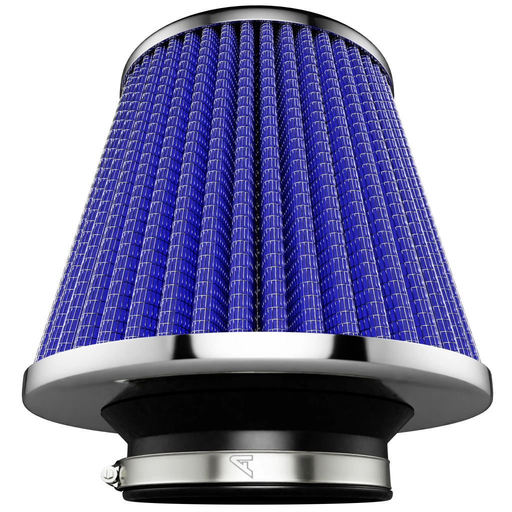 Twin Cone Air Filter - Blue Auto Silicone Hoses