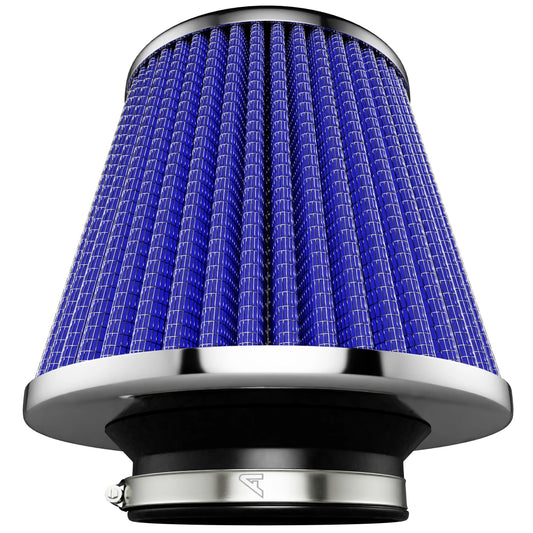Twin Cone Air Filter - Blue Auto Silicone Hoses