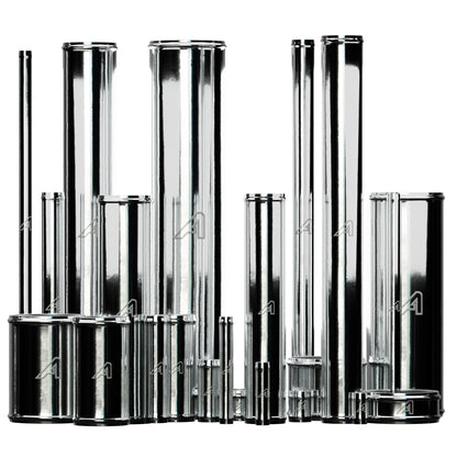 Aluminium Hose Joiner - 100mm Long Metal Tubes Auto Silicone Hoses