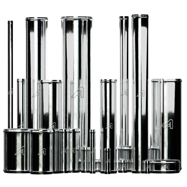 Aluminium Hose Joiner - 100mm Long Metal Tubes Auto Silicone Hoses