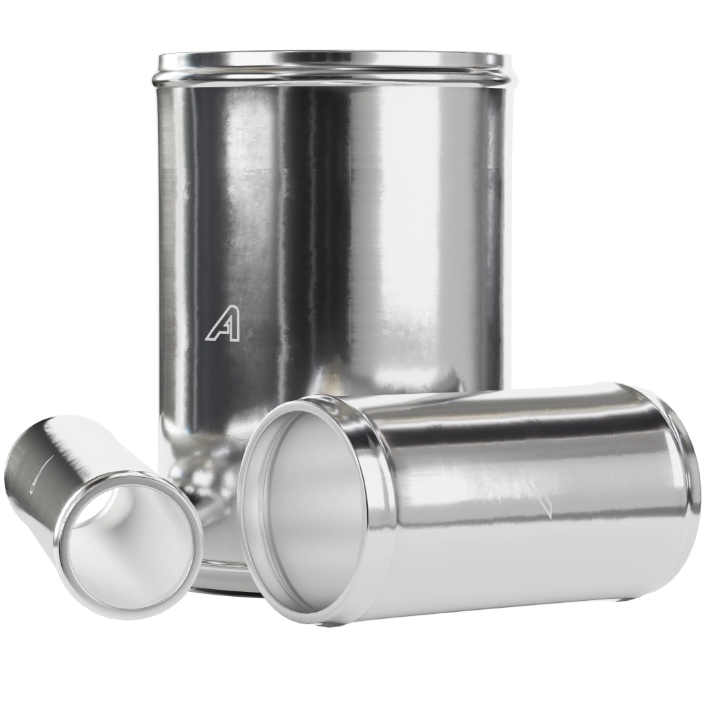 Aluminium Beaded Alloy Hose Joiner 50/75/100mm Lengths Metal Tubes Auto Silicone Hoses