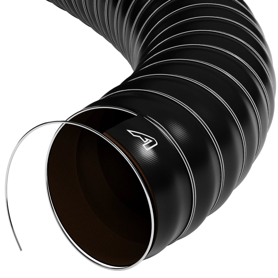 Double Layer Silicone Air Ducting &ndash; Black