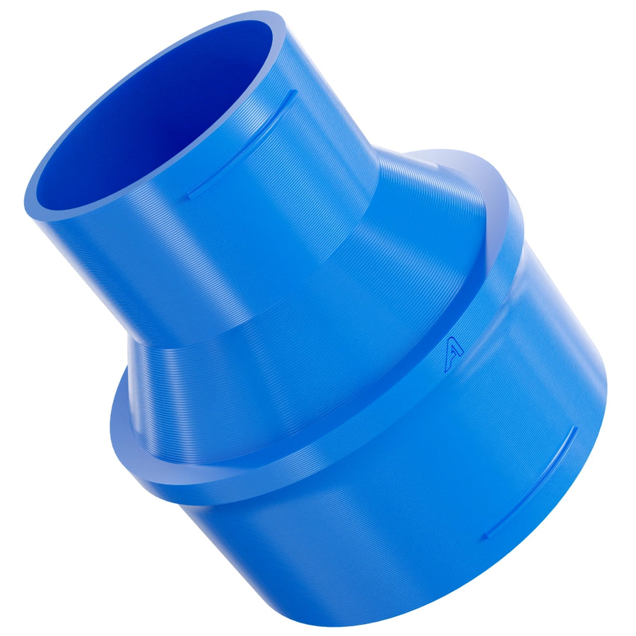 Plastic Inline Reducing Hose Connector &ndash; Blue
