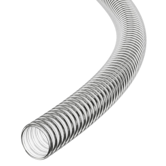 25mm ID Clear Corrugated PVC Reinforced Flexible Ducting Hoses UK