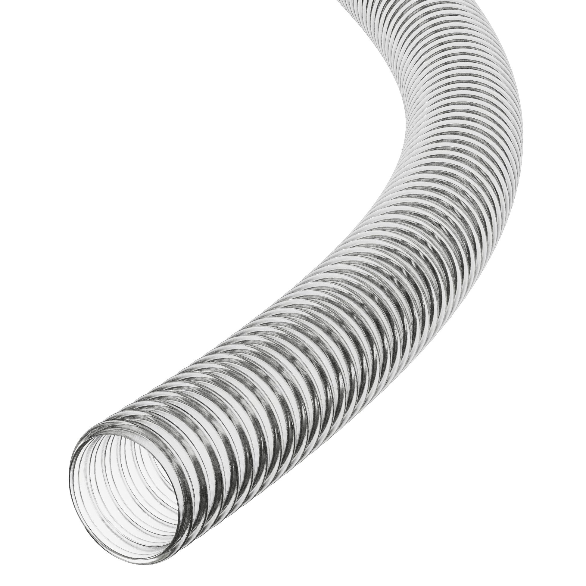 28mm ID Clear Corrugated PVC Reinforced Flexible Ducting Hoses UK