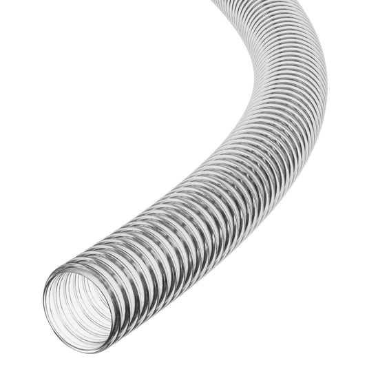 28mm ID Clear Corrugated PVC Reinforced Flexible Ducting PVC Hoses Hoses UK