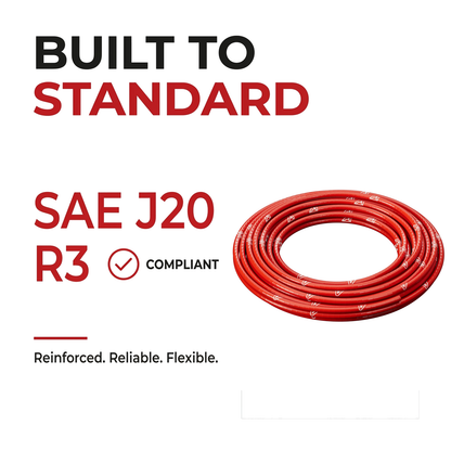 Continuous Silicone Hose - Red - Built to SAE J20 R3