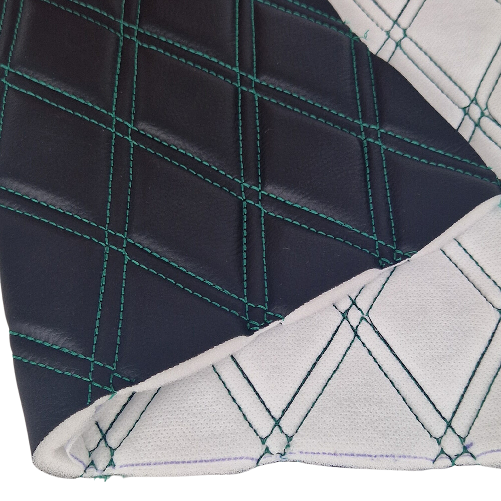 Quilted Faux Leather Double Stitch Diamond Fabric Fabric & Upholstery Pro Surface