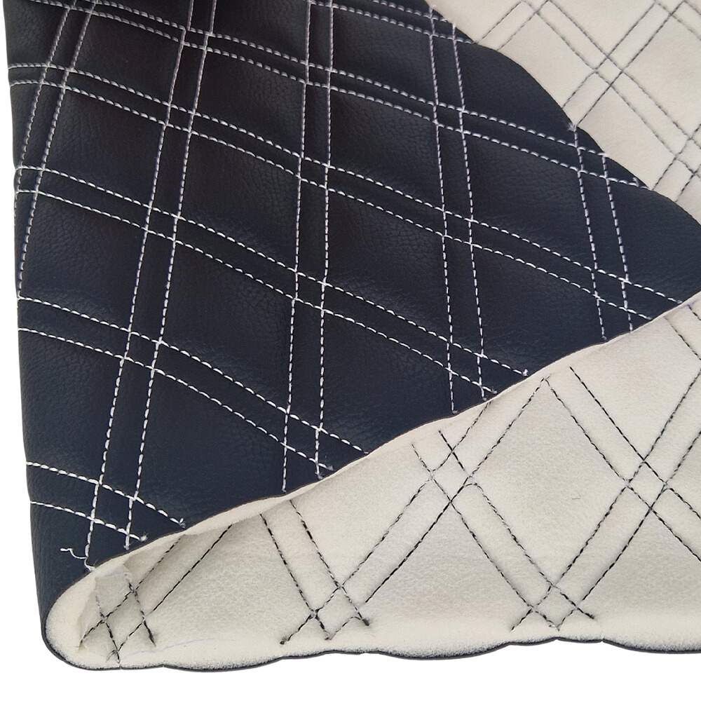 Quilted Faux Leather Double Stitch Diamond Fabric Fabric & Upholstery Pro Surface