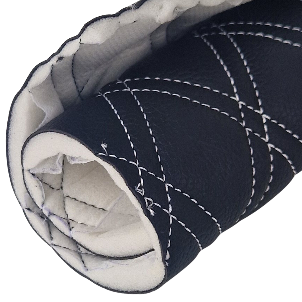 Quilted Faux Leather Double Stitch Diamond Fabric Fabric & Upholstery Pro Surface