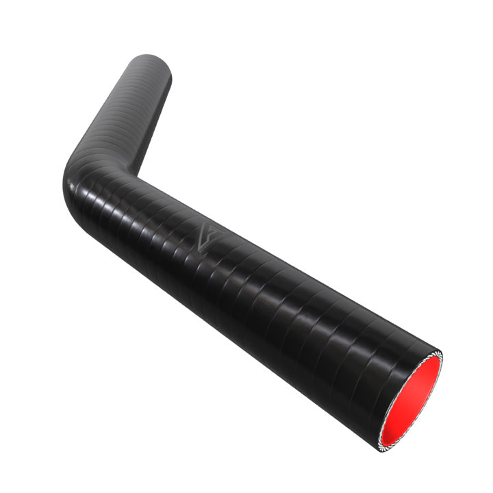 45 Degree Fuel & Oil Silicone Long Leg Elbow Motor Vehicle Engine Parts Auto Silicone Hoses 57mm Black 