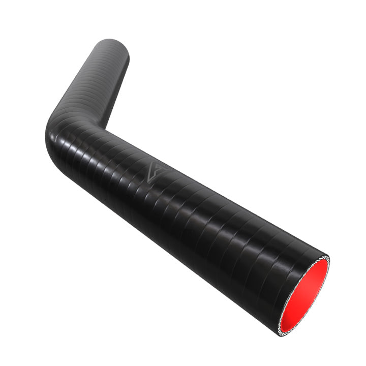 45 Degree Fuel & Oil Silicone Long Leg Elbow Motor Vehicle Engine Parts Auto Silicone Hoses 63mm Black 