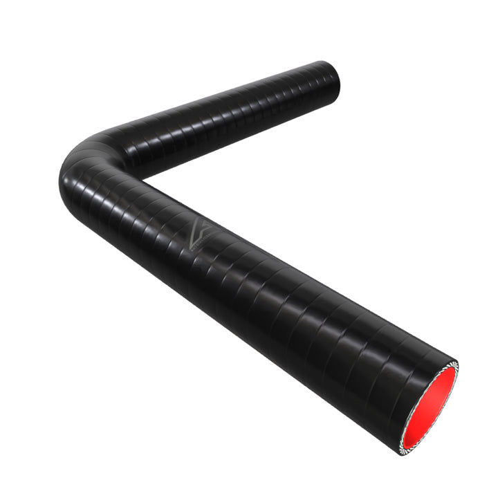 90 Degree Fuel & Oil Silicone Long Leg Elbow Motor Vehicle Engine Parts Auto Silicone Hoses 45mm Black 