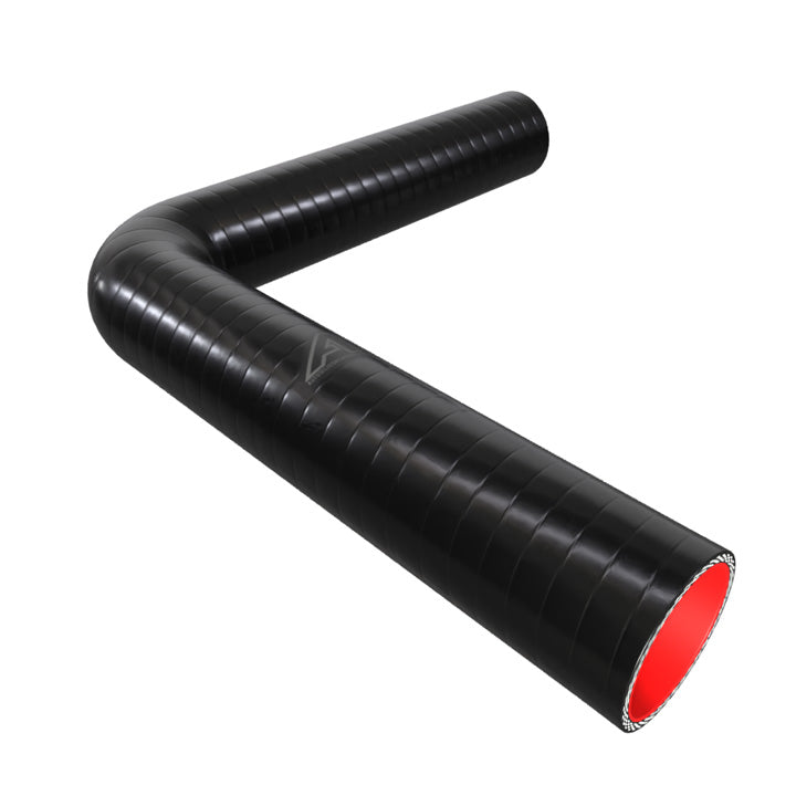 90 Degree Fuel & Oil Silicone Long Leg Elbow Motor Vehicle Engine Parts Auto Silicone Hoses 57mm Black 