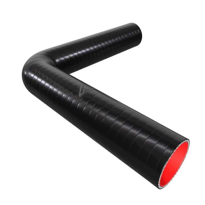 90 Degree Fuel & Oil Silicone Long Leg Elbow Motor Vehicle Engine Parts Auto Silicone Hoses 63mm Black 