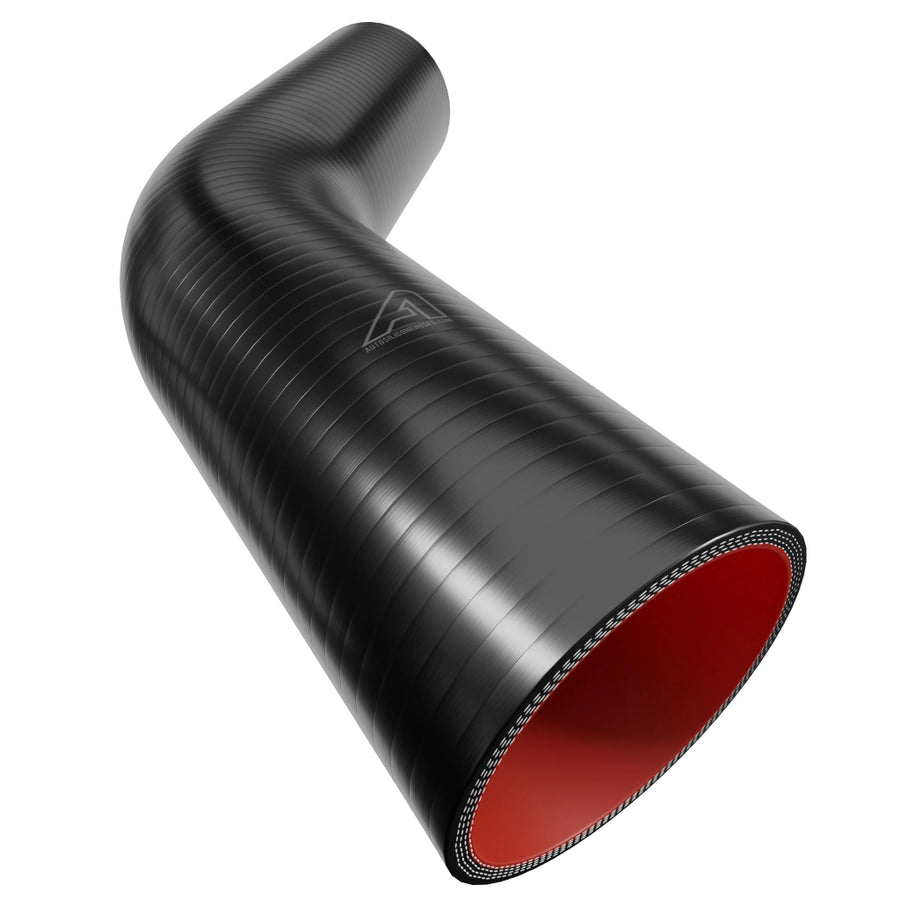 45 Degree Fuel & Oil Silicone Elbow &ndash; Black