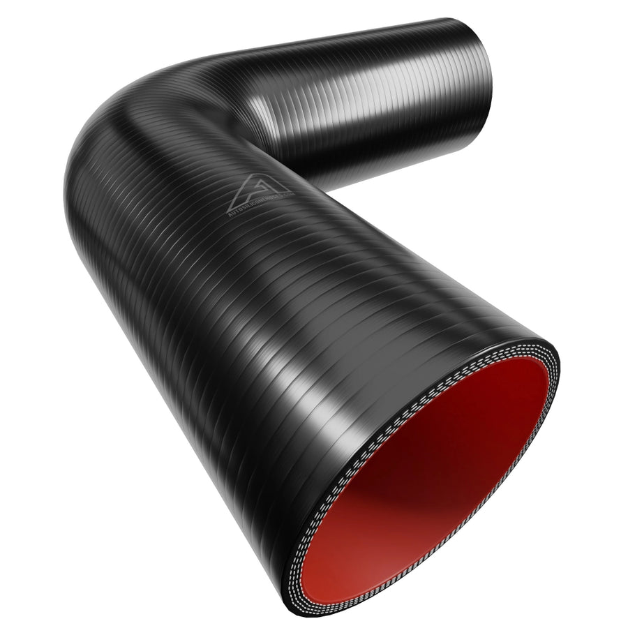 90 Degree Fuel & Oil Silicone Elbow &ndash; Black