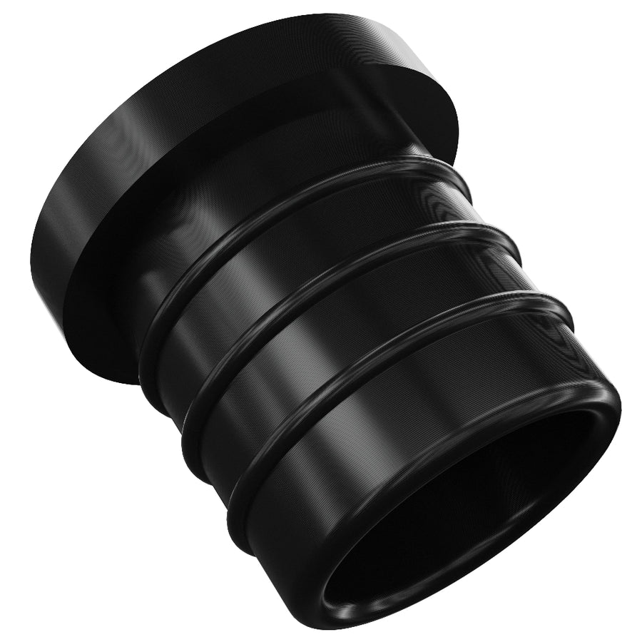 Plastic Hollow Blanking Hose Bung &ndash; Black