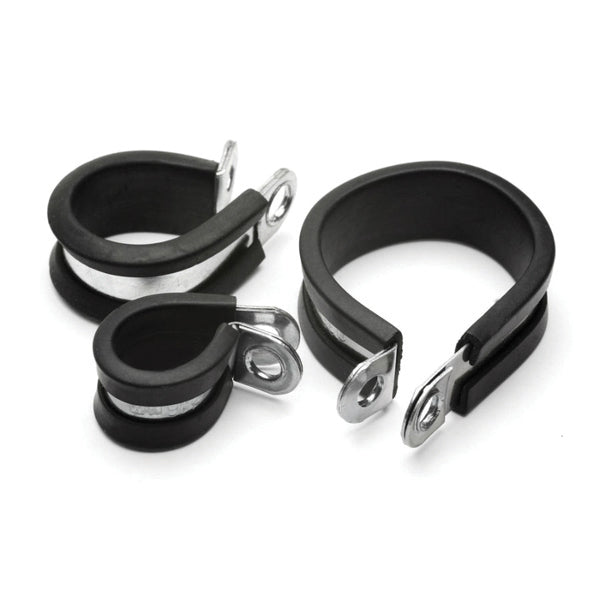 Rubber Lined P Clips - 10 Pack Auto Silicone Hoses