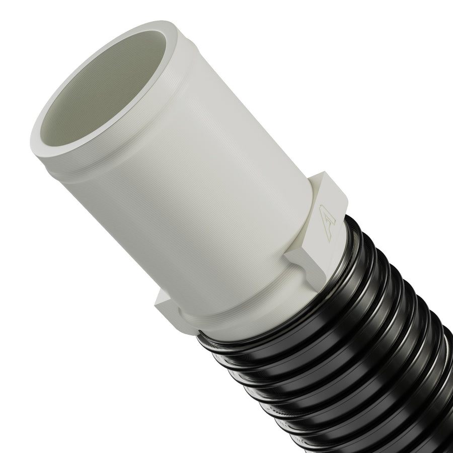 Corrugated Pond Hose Plastic Joiner &ndash; White