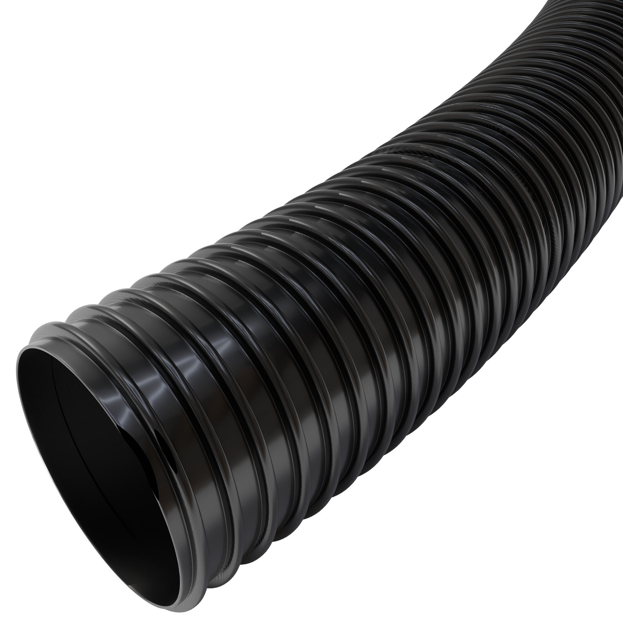 Black Corrugated PVC Reinforced Flexible Ducting PVC Hoses Hoses UK