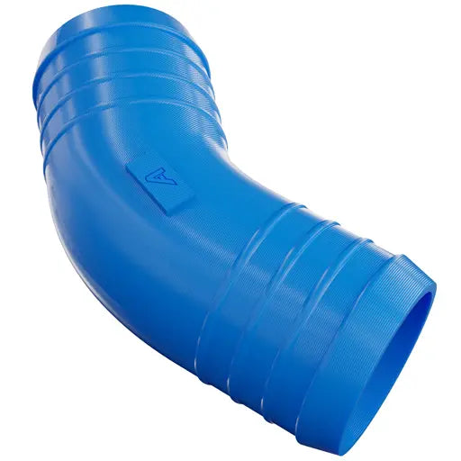 Plastic Hose Inline Barbed 45 Degree Elbow &ndash; Blue