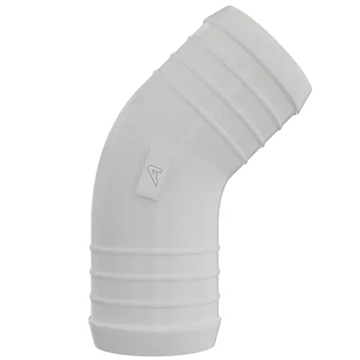 White Plastic Inline 45 Degree Elbow Barbed Hose Joiner Plastic Joiner Silicone Hose UK