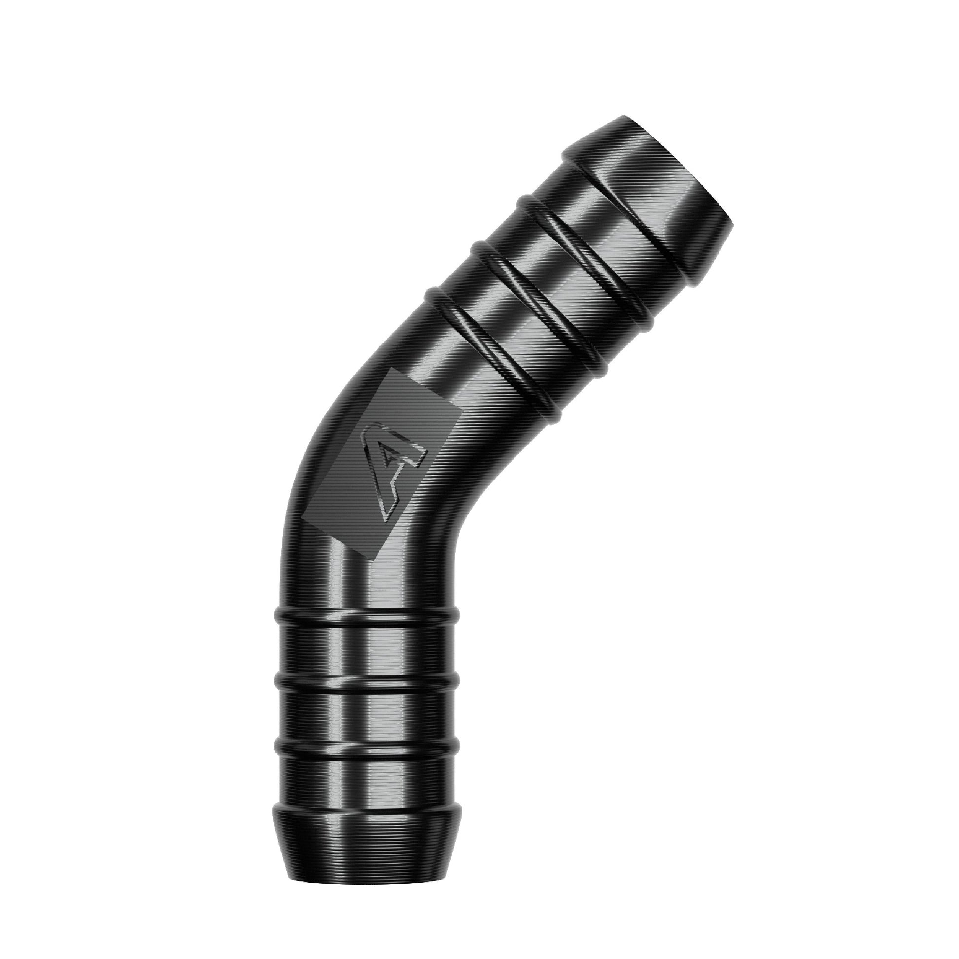 Plastic Hose Inline Barbed 45 Degree Elbow Auto Silicone Hoses 8mm Black