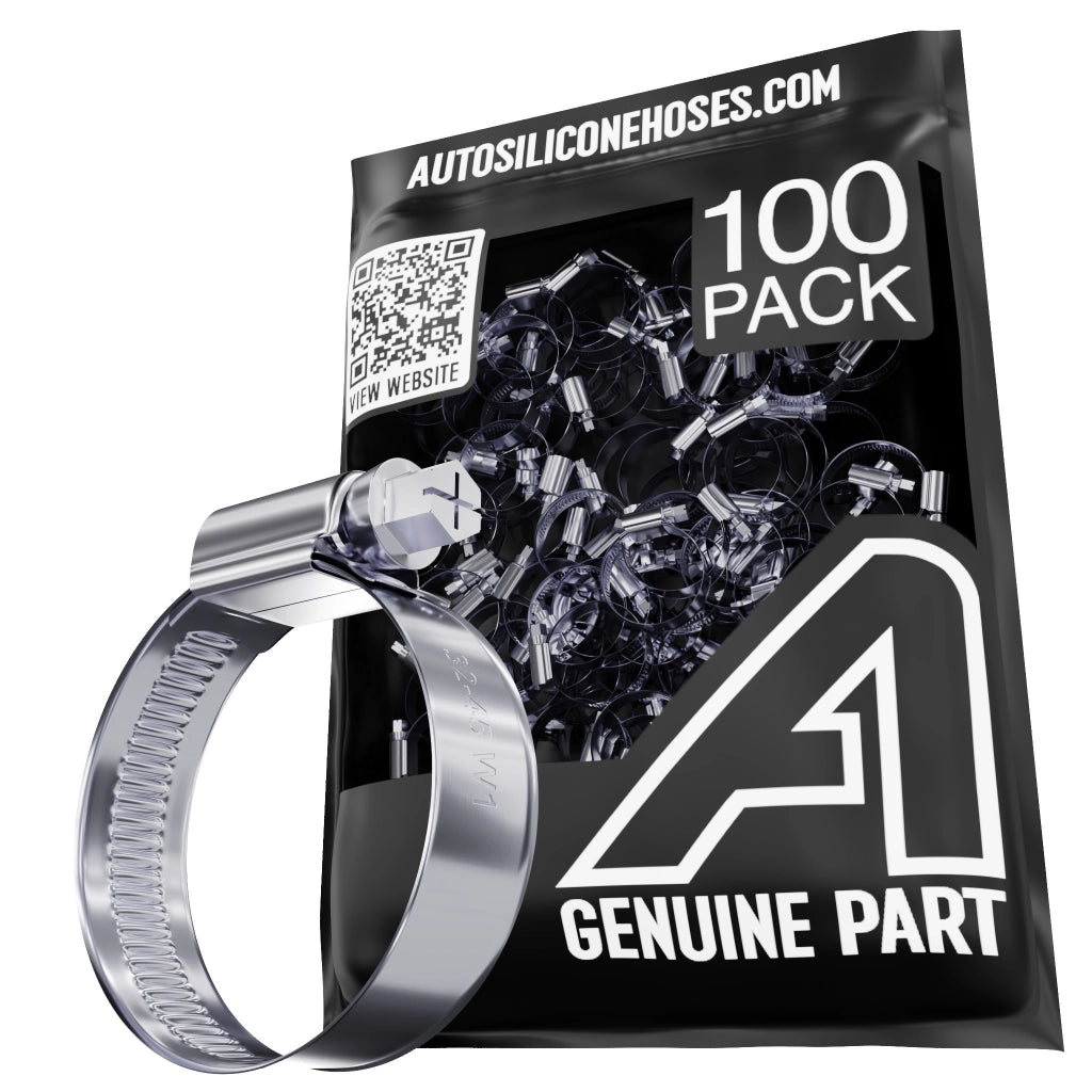 Worm Drive Hose Clip - 100 Pack Motor Vehicle Engine Parts Auto Silicone Hoses