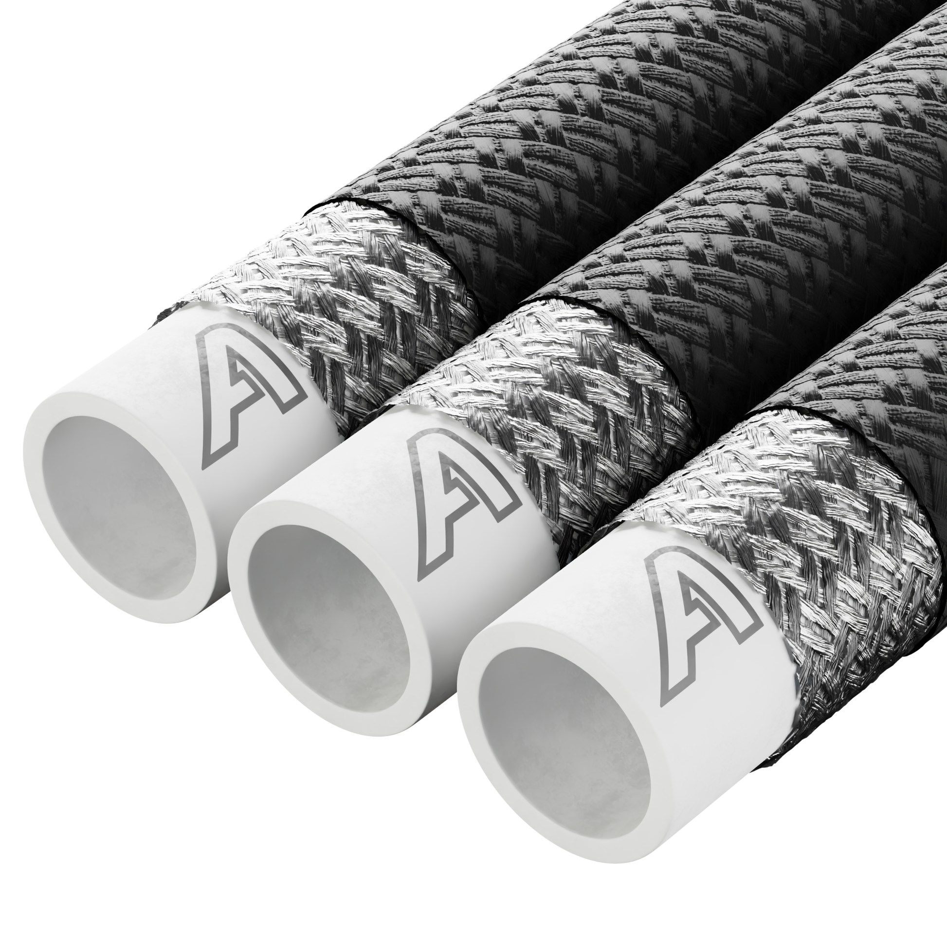 AN6 PTFE Lined Black Nylon Stainless Steel Braided Hose  Auto Silicone Hoses   