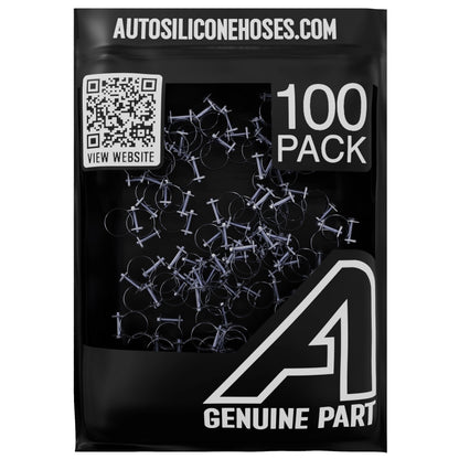 Mini Fuel Hose Clip - 100 Pack Clips & Clamps Auto Silicone Hoses