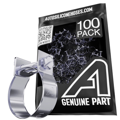 Mini Fuel Hose Clip - 100 Pack Clips & Clamps Auto Silicone Hoses W1 Zinc Plated 7mm>9mm