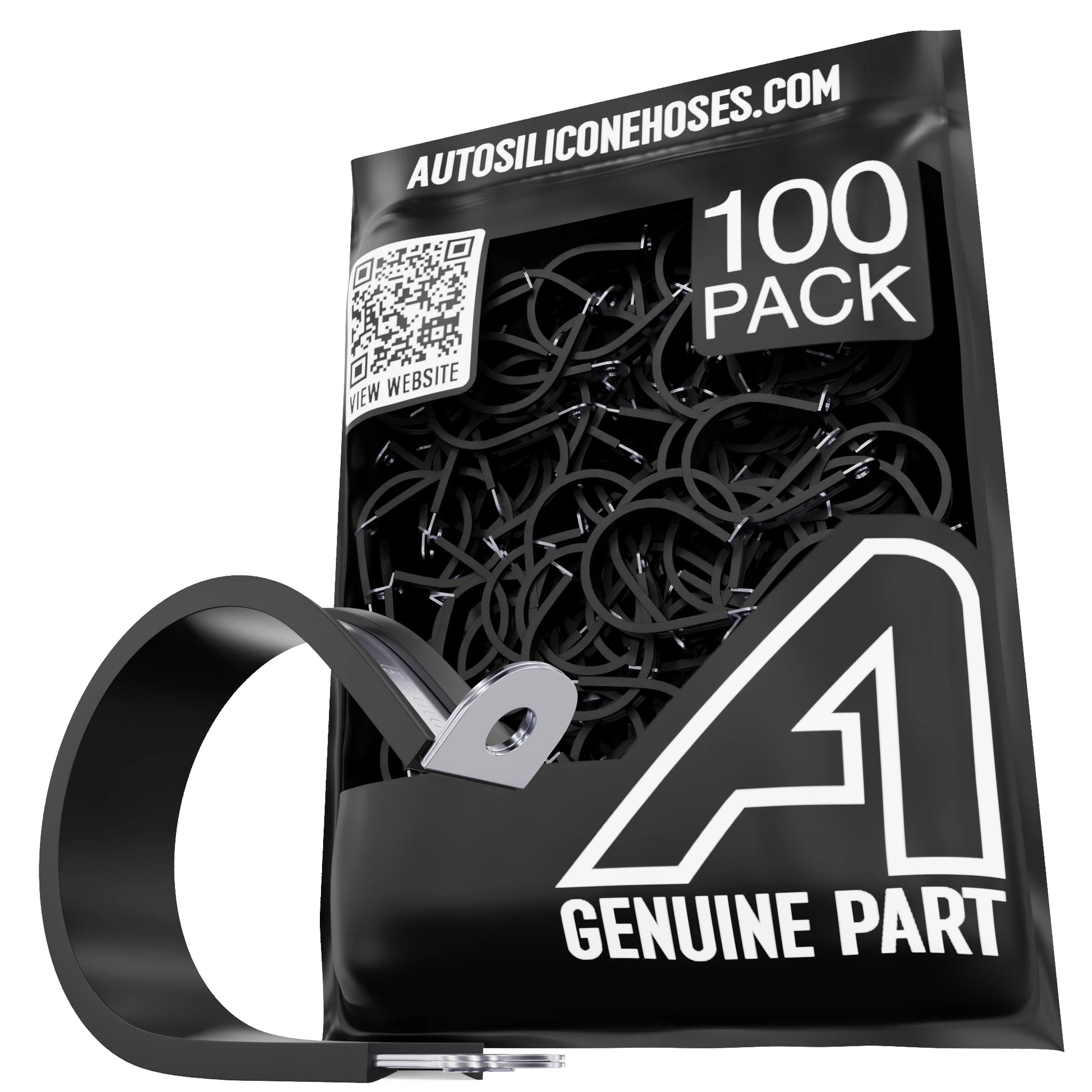 Rubber Lined P Clips - 100 Pack