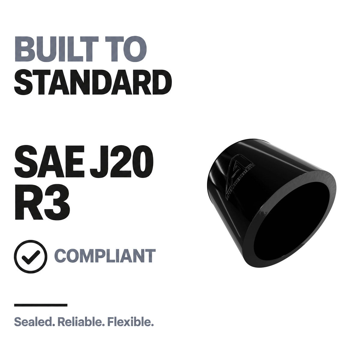Silicone Rubber Caps - Black - Built to SAE J20 R3