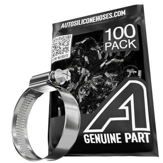 Worm Drive Hose Clip - 100 Pack Motor Vehicle Engine Parts Auto Silicone Hoses