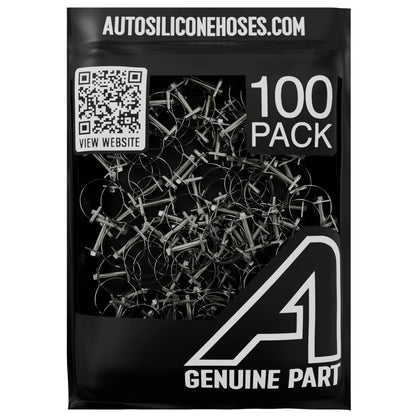 Mini Fuel Hose Clip - 100 Pack Clips & Clamps Auto Silicone Hoses
