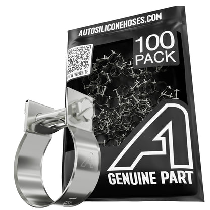 Mini Fuel Hose Clip - 100 Pack Clips & Clamps Auto Silicone Hoses W4 Stainless Steel 7mm>9mm