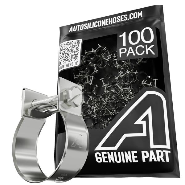 Mini Fuel Hose Clip - 100 Pack Clips & Clamps Auto Silicone Hoses W4 Stainless Steel 7mm>9mm