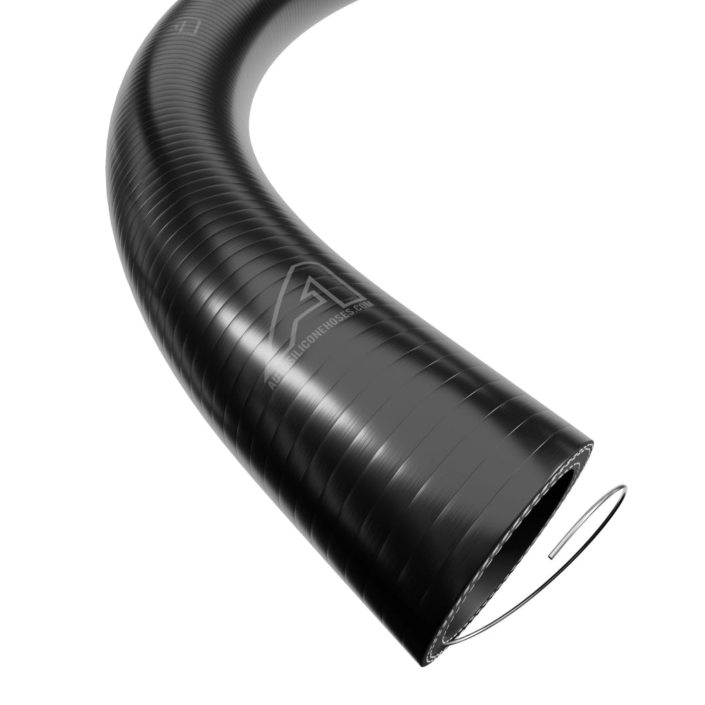 1 Metre SuperFlex Wire Reinforced Silicone Silicone Hose Auto Silicone Hoses 6mm Black
