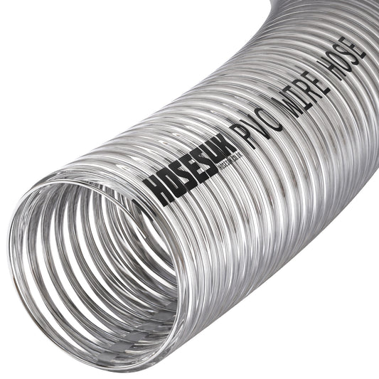 63mm ID PVC Wire Reinforced Clear Hose  Hoses UK   