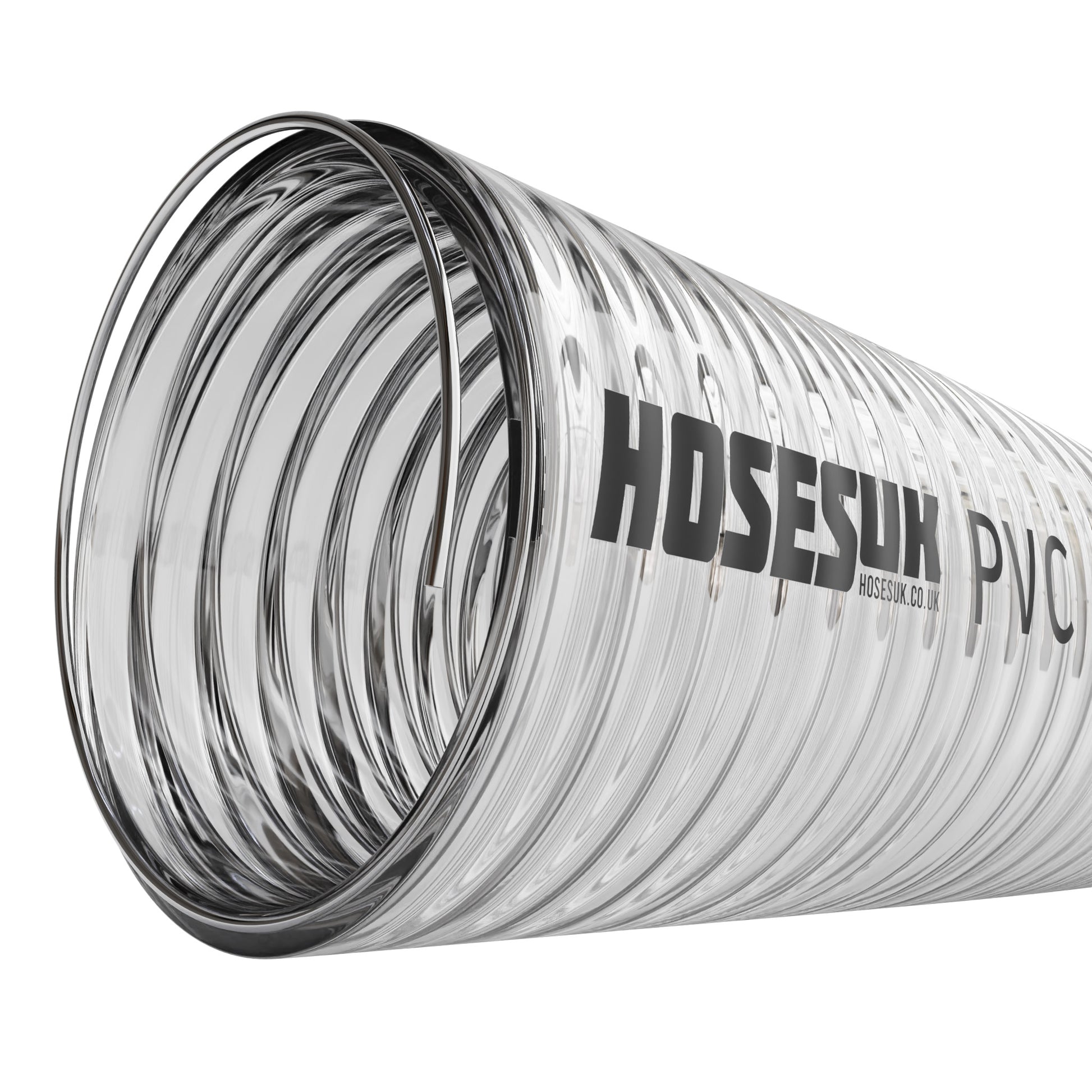 38mm ID PVC Wire Reinforced Clear Hose  Hoses UK   