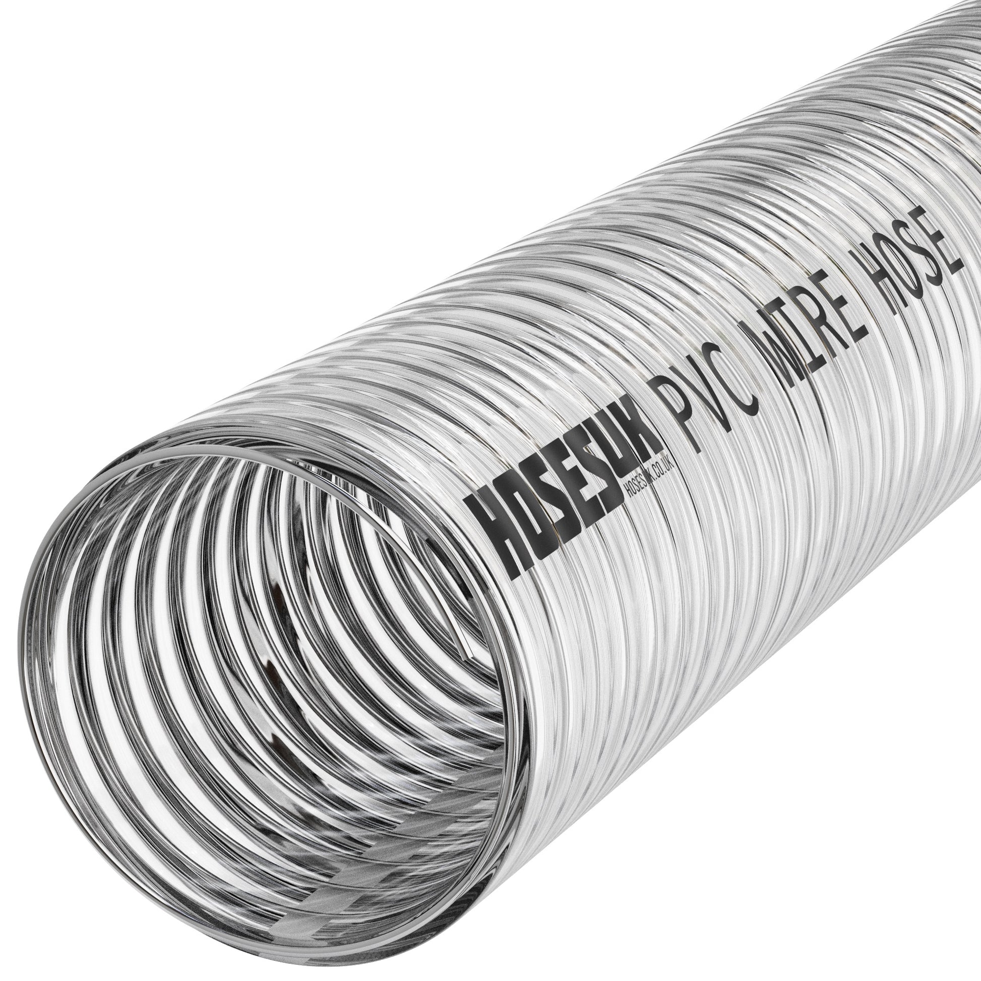 25mm ID PVC Wire Reinforced Clear Hose  Hoses UK   