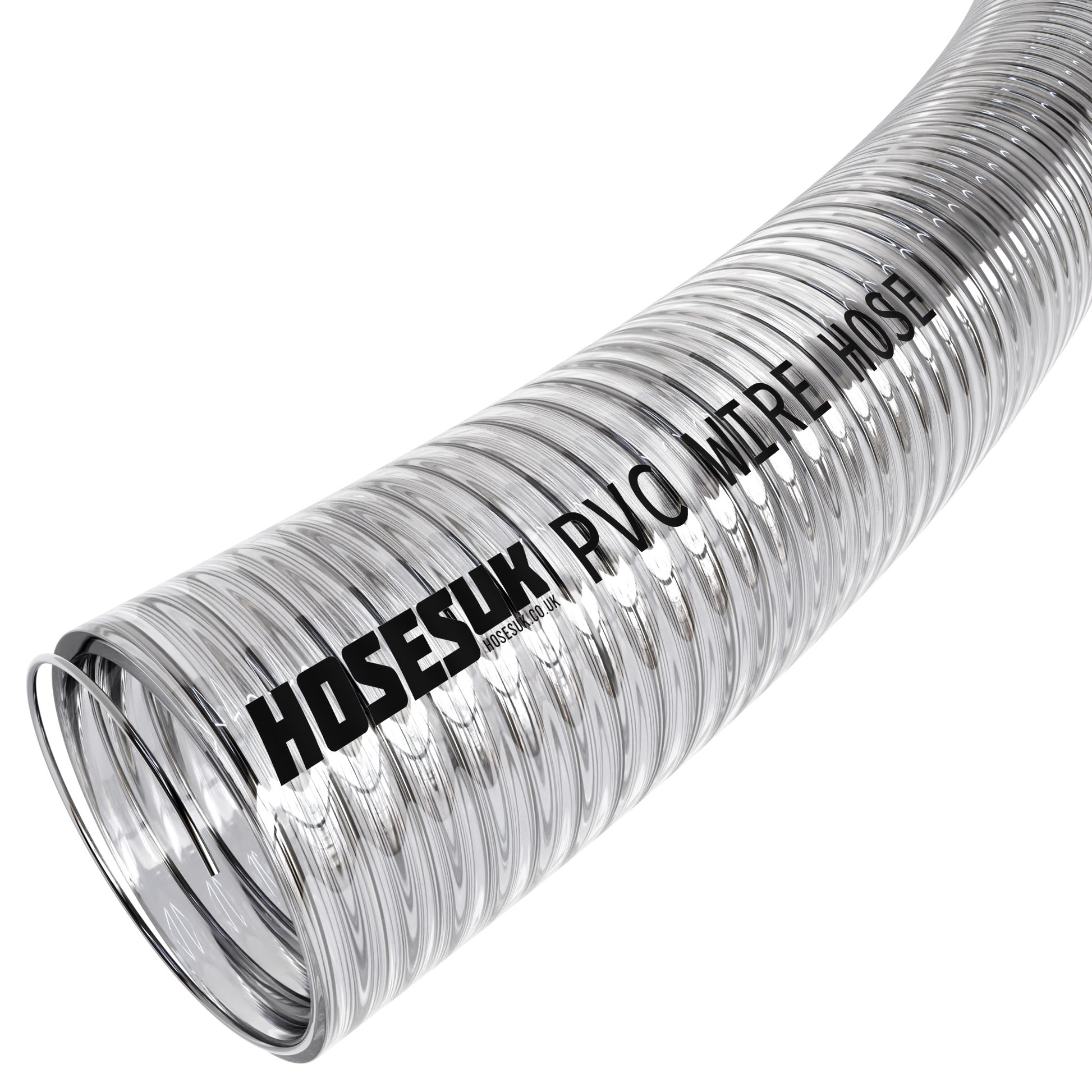 32mm ID PVC Wire Reinforced Clear Hose  Hoses UK   