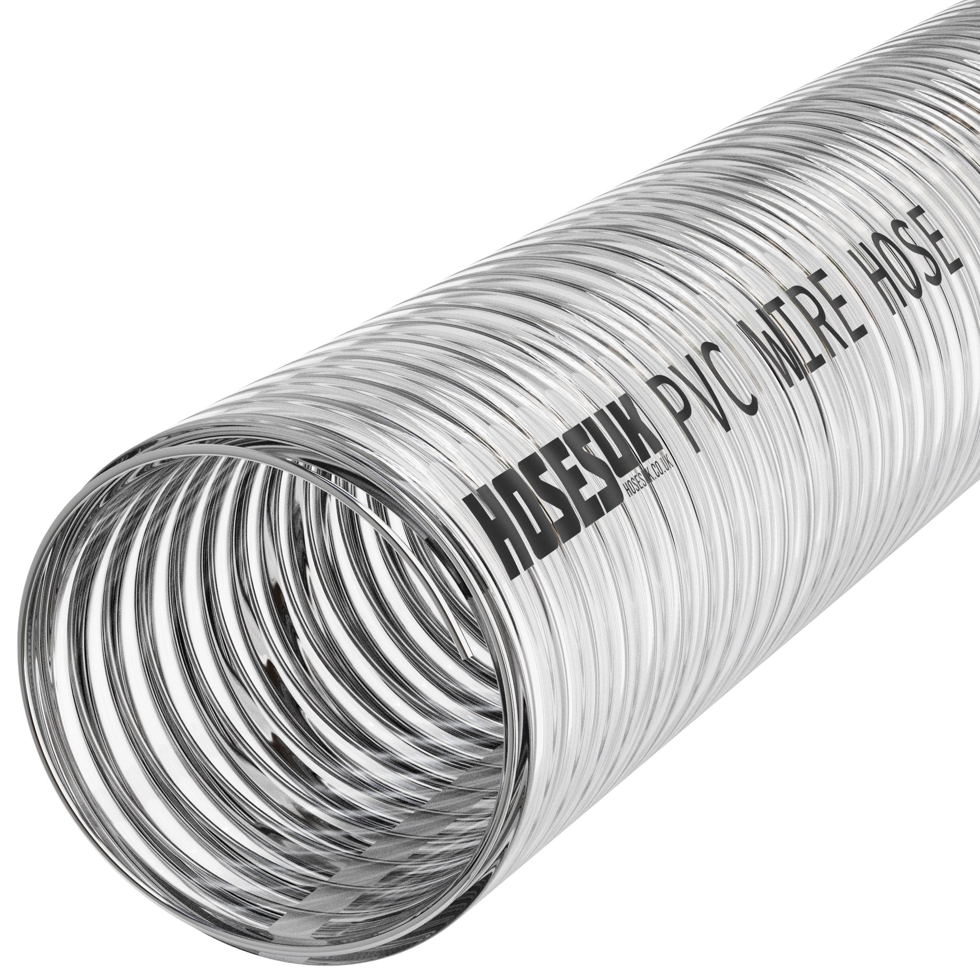 32mm ID PVC Wire Reinforced Clear Hose  Hoses UK   