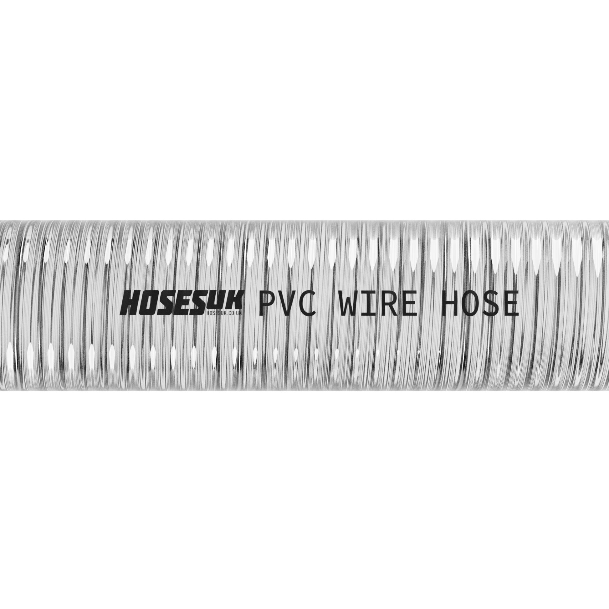 32mm ID PVC Wire Reinforced Clear Hose  Hoses UK   