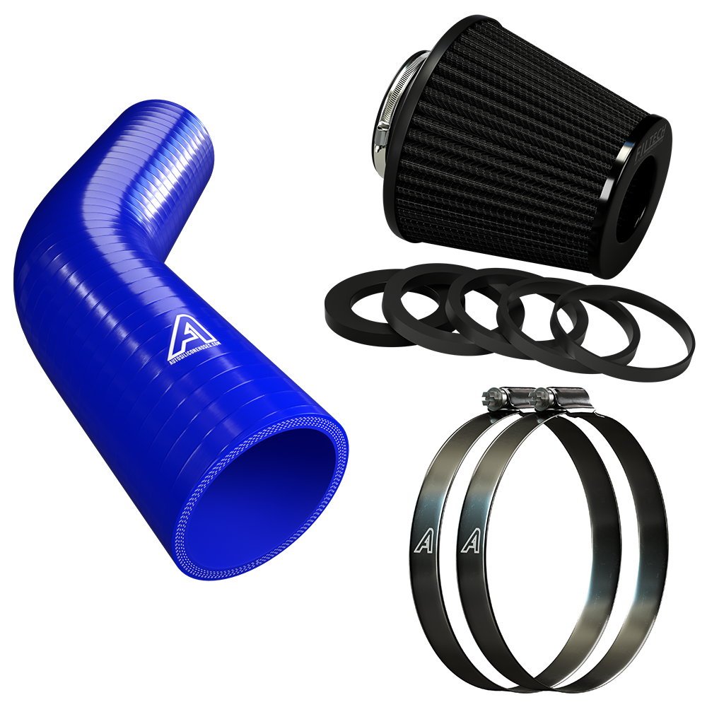 Filtech Air Filter Induction Kit For Audi A3 8P 1.6 2004 - 2013  Auto Silicone Hoses Blue Cone 
