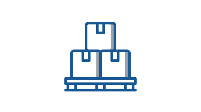 Icon: stacked boxes on a pallet