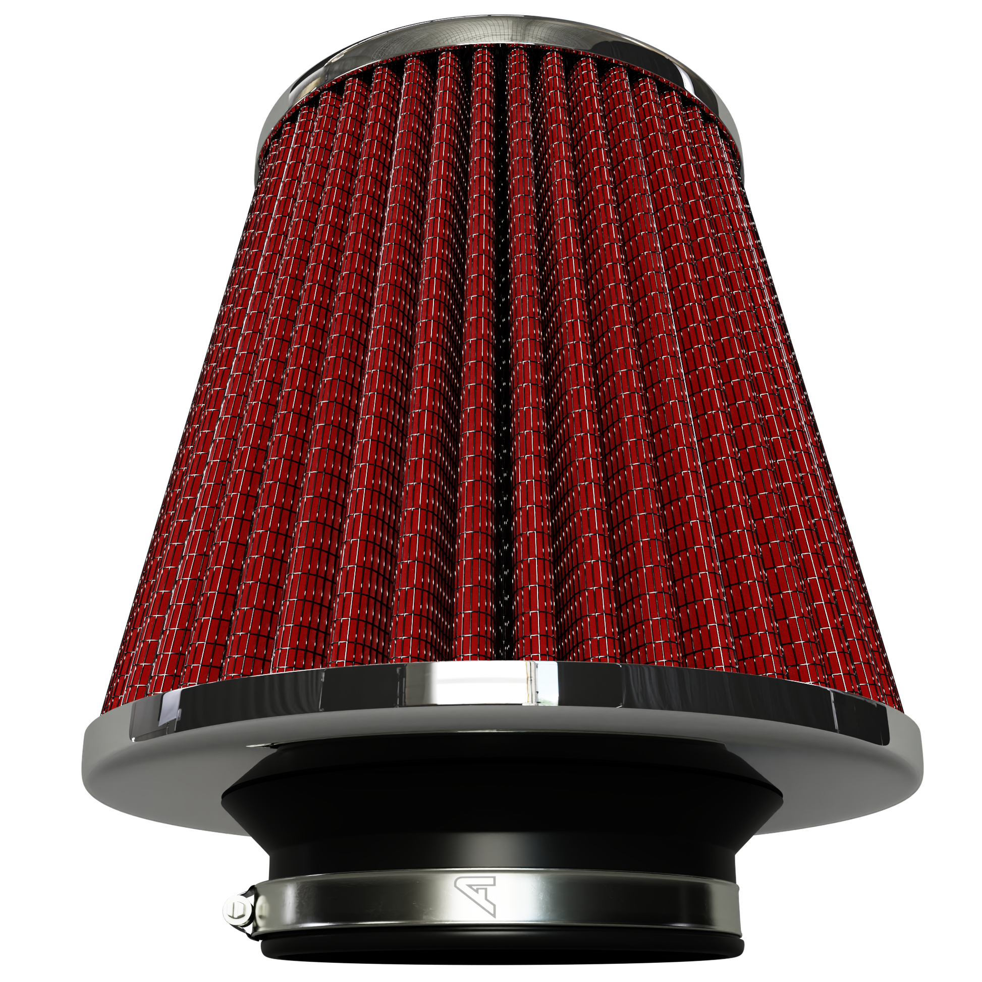 Twin Cone Performance Air Filter  Auto Silicone Hoses Red  